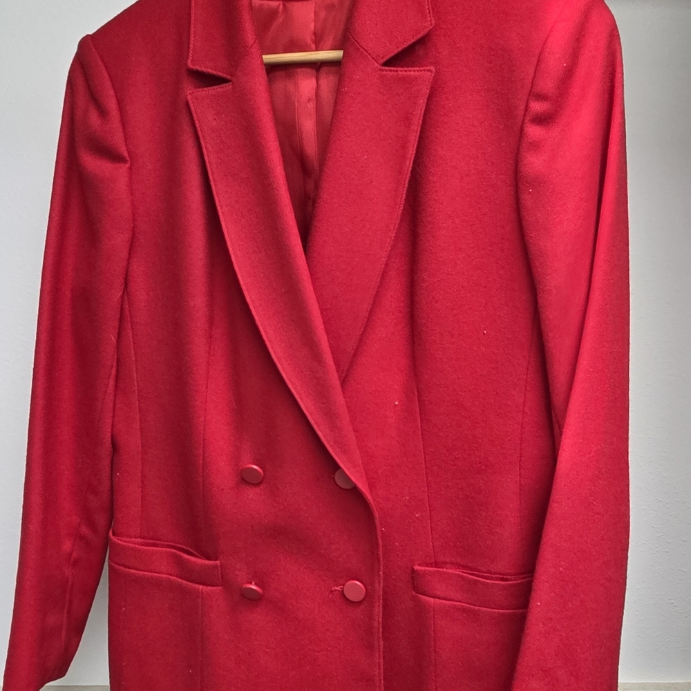 Koret Vibrant Red Double-Breasted Blazer